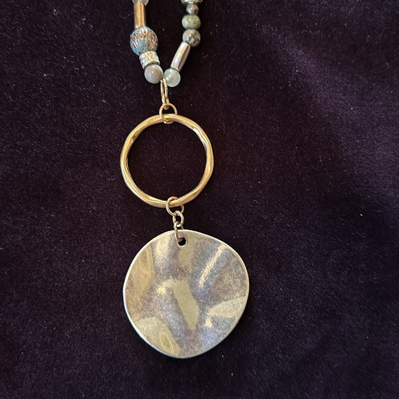 J.Jill Drop Pendant Semi-Precious Necklace Adjustable NWT - Picture 2 of 8